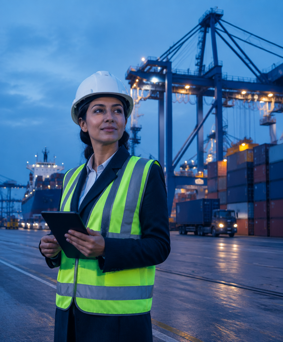 International importer at an Egyptian container terminal